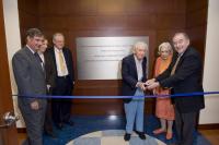 Ribbon-cutting for education center opening.