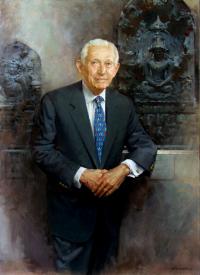 A painting of Herbert Irving by John Howard Sanden.