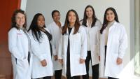 group of female doctors standing