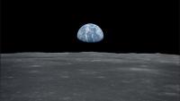 Photo of the Earth from the surface of the moon